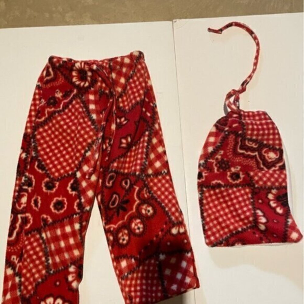 Red Bandana Print Joggers with Drawstring Waist 3T girls